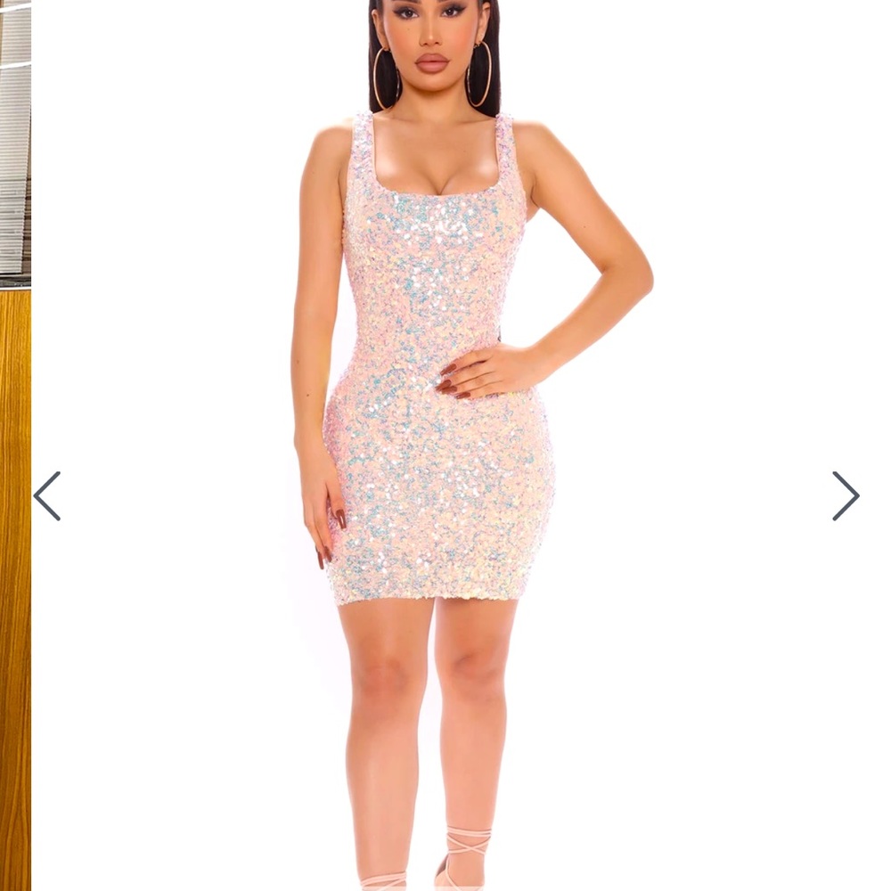 Flashy sequin mini dress